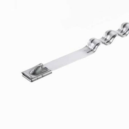 Panduit Cable Tie, 33 in L, 10 in Max Bundle Dia., Silver, 304 Stainless steel, 450 lb Strength, 50 PK MLT10WH-LP